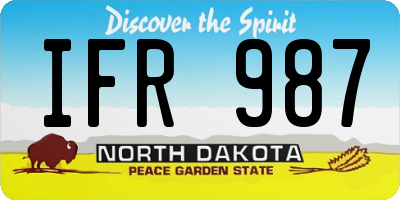 ND license plate IFR987