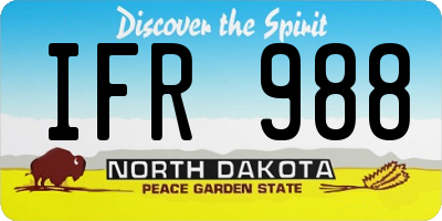 ND license plate IFR988