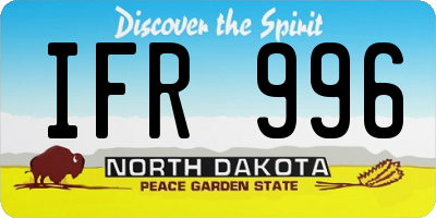 ND license plate IFR996