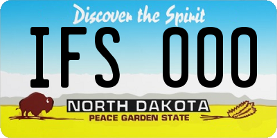 ND license plate IFS000