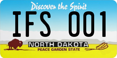 ND license plate IFS001