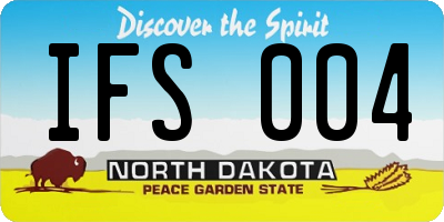 ND license plate IFS004