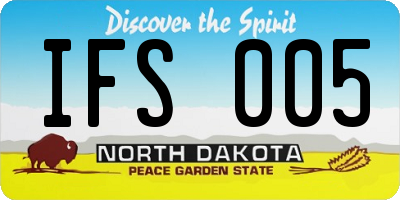 ND license plate IFS005