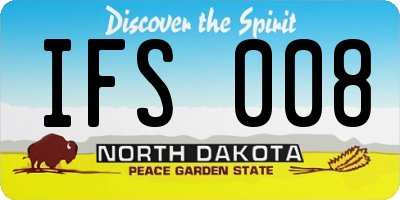 ND license plate IFS008