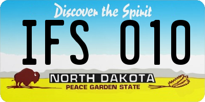 ND license plate IFS010