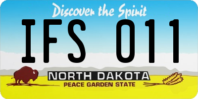 ND license plate IFS011