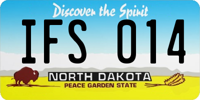 ND license plate IFS014