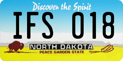 ND license plate IFS018