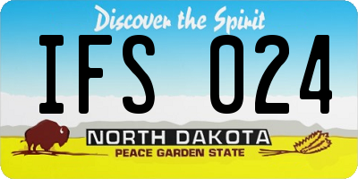 ND license plate IFS024