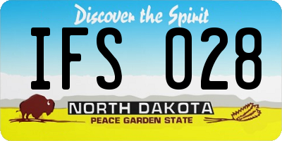 ND license plate IFS028