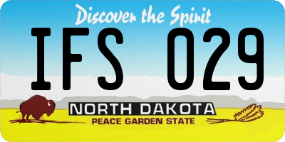 ND license plate IFS029