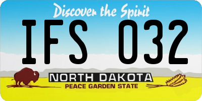 ND license plate IFS032