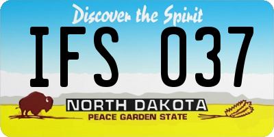 ND license plate IFS037