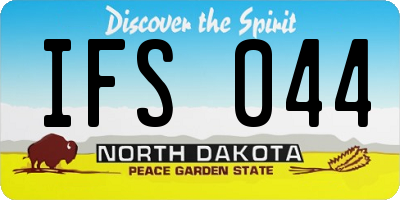 ND license plate IFS044