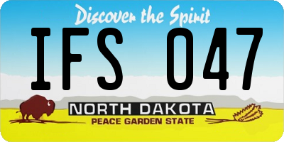 ND license plate IFS047