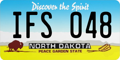 ND license plate IFS048