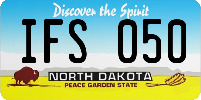 ND license plate IFS050