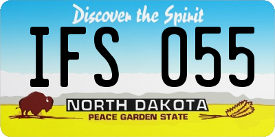 ND license plate IFS055