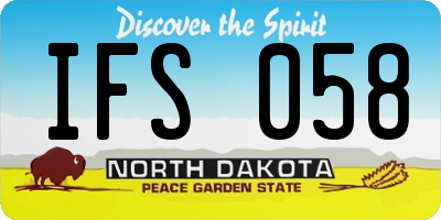 ND license plate IFS058