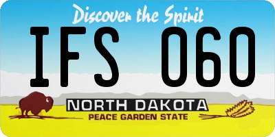 ND license plate IFS060