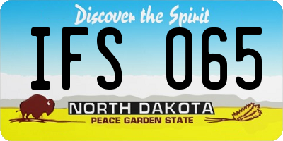 ND license plate IFS065