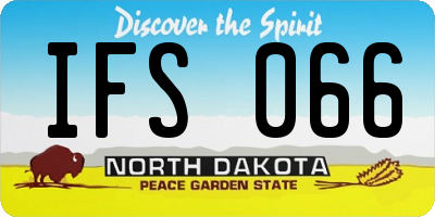 ND license plate IFS066