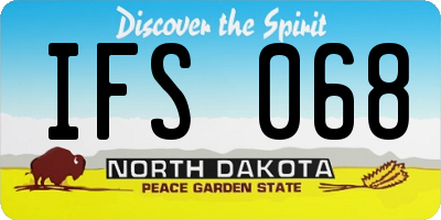ND license plate IFS068