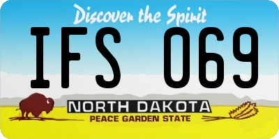 ND license plate IFS069