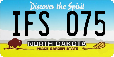 ND license plate IFS075
