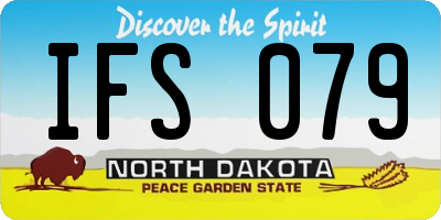 ND license plate IFS079