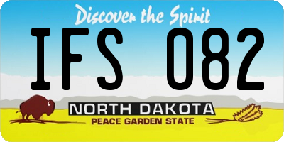 ND license plate IFS082