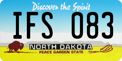 ND license plate IFS083
