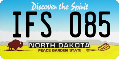 ND license plate IFS085