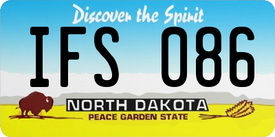 ND license plate IFS086