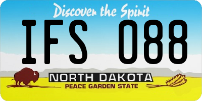 ND license plate IFS088