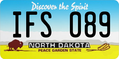 ND license plate IFS089