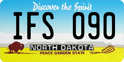 ND license plate IFS090