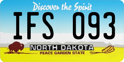 ND license plate IFS093