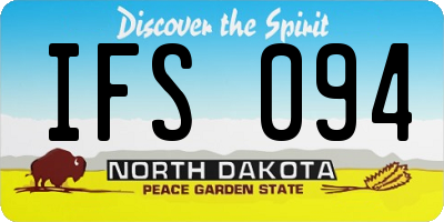 ND license plate IFS094