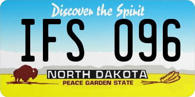 ND license plate IFS096