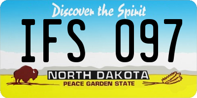 ND license plate IFS097
