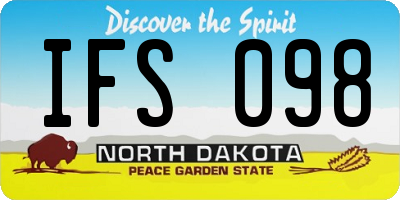 ND license plate IFS098