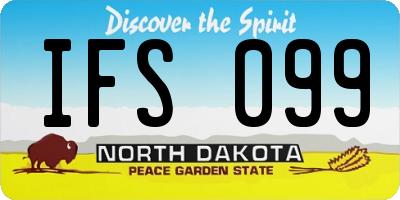 ND license plate IFS099