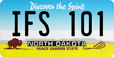 ND license plate IFS101