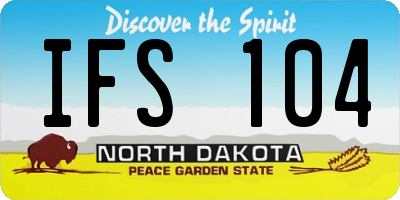 ND license plate IFS104