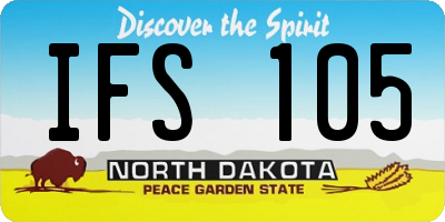ND license plate IFS105