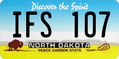 ND license plate IFS107