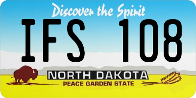 ND license plate IFS108