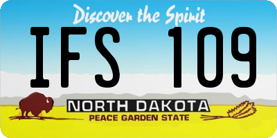 ND license plate IFS109