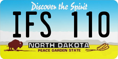ND license plate IFS110